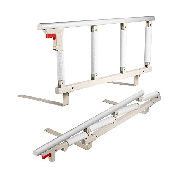 Aomdom Barrière de Lit, Pliable Rail Lit pour Adulte Personnes Âgées la Poignée dassistance Pliant Barrière de Protection po