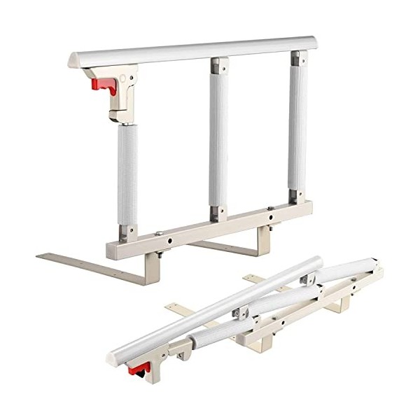 Aomdom Barrière de Lit, Pliable Rail Lit pour Adulte Personnes Âgées la Poignée dassistance Pliant Barrière de Protection po