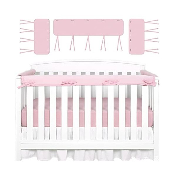 3Pcs/Set Housses de rail de berceau pour la dentition, protection de rail de protection anti-collision pour lit de bébé contr