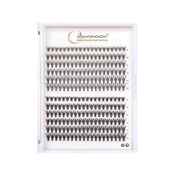 Cils Volume Cluster Lunamoon Faux Cils Individuels DIY Extensions de Cils Effet 3D Russian Volume Cils 20D+30D-D-0.07,mix8-1