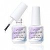 Gellen 2PCS 15ML Colle Faux Ongles 3 en 1 Nail Glue Gel Colle à Ongles Extra Fort Pour Ongles Gel Pose Americaine Gummy Base 