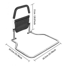 Odoland Rails de lit pour personnes âgées avec poche de rangement pour adultes âgés, support de poignée pour entrer et sortir