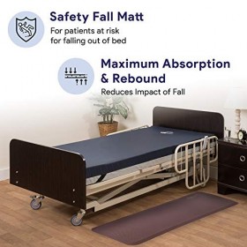 Medacure sécurité automne tapis personnes âgées - 70" x 24" grande protection nuit et automne de lit pour les aînés préventio