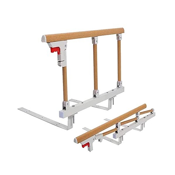 HePesTer Barre de chevet pliable en bois pour personnes âgées Facile à assembler HA06 Cadre de sécurité pour personnes âgées 