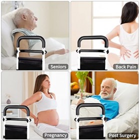 Marsdirw Rails de lit pour personnes âgées avec barres dappui - Supporte jusquà 136 kg