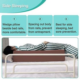 Oreiller incliné en mousse pour positionnement latéral incliné et triangulaire pour soulager les douleurs du dos, les jambes 