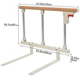 Morimoe Tringle de lit pliable pour personnes âgées adultes avec poignée daide au lit, protection de sécurité, durable, grai