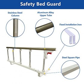 NEAUDE Rails de protection latéraux de lit pour personnes âgées, adultes, personnes âgées, barre de sécurité de lit, balustra