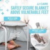 JJ Care Rehausseur de couverture avec pinces – Reposepieds – Réglable de 50,8 cm à 71,1 cm en acier et aluminium, support pou