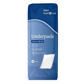 Amazon Basic Care Alèses de lit, canapé ou autre surface à protéger des fuites, Blanc, 60 cm x 90 cm, 60 Unités 6 lot de 10 