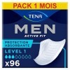 TENA Men Protections Absorbantes Niveau 1 Incontinence Homme - Pour Fuites Urinaires Légères - 96 Protections Pack 1 mois 1