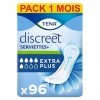 TENA Discreet Extra Plus - Serviettes Incontinence Femme - Post-accouchement - Protections Absorbantes pour Fuites Urinaires 