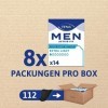 TENA Men Protections Absorbantes Extra Light Incontinence Homme - Pour Fuites Urinaires Légères - 112 Protections Pack 1 moi