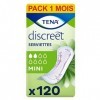 TENA Discreet Mini - Serviettes Incontinence Femme - Post-Accouchement - Protections Absorbantes pour Fuites Urinaires Légère