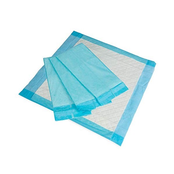 Alèses jetables 50 pièces 60x60cm bleu 6 plis, absorbance, Alèses de protection de literie