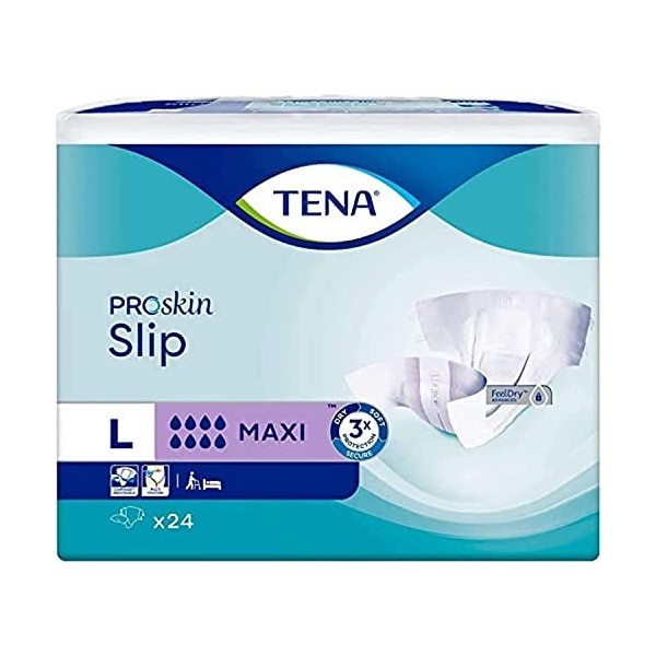 Tena Slip Maxi avec Confioair Pack de 24 Couches, Large