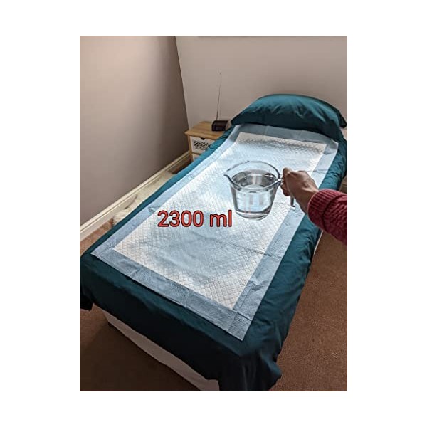 SpeedwellStar 1500 x 800 mm Protège-lits jetables pour lincontinence ultra absorbants 2300 ml. Lot de 20 items, très grands,