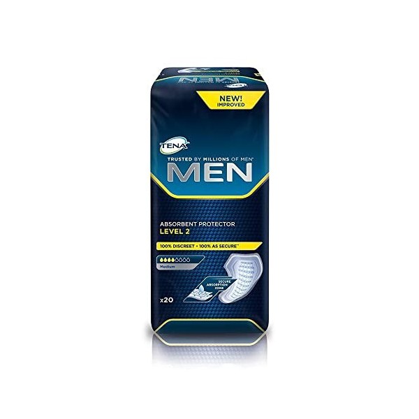 Boîte de Tena Homme Niveau 2 Men Level 2 – 320ml dabsorbtion 6 x Paquet de 20