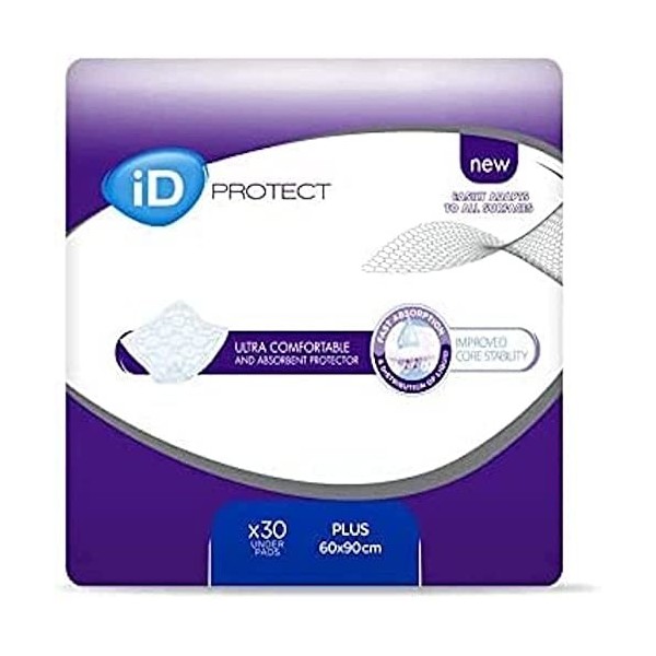 ONTEX Id Expert Protect Plus Taille 60 x 90 cm Pack 30 Incontinence Protection pour Adulte