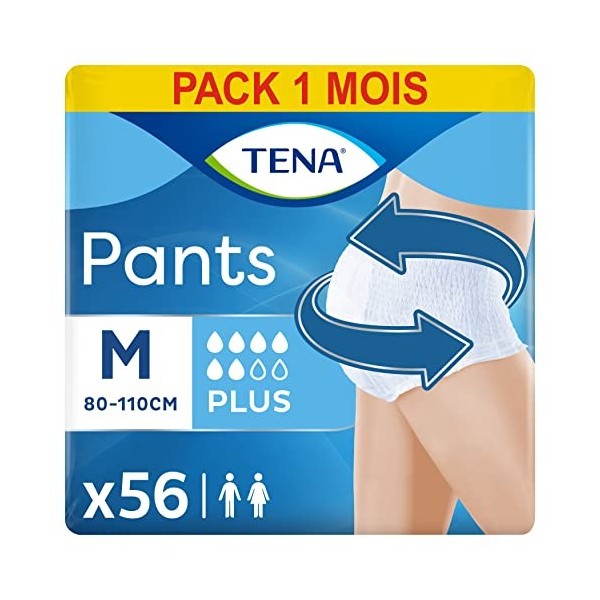 TENA Pants Super taille M - Sous-vêtements absorbants jetables unisexes pour incontinence - Pour fortes fuites urinaires - Pa