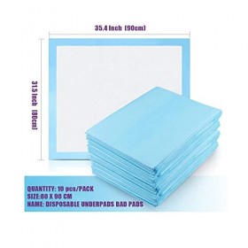 Lot de 10 alèses jetables en polymère superabsorbant de haute qualité Alèses pour incontinence,convient pour les nouveau-nés,