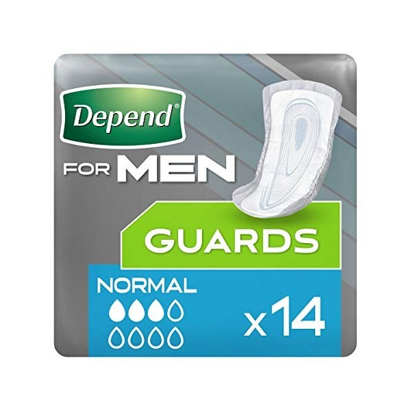 Depend Serviettes pour hommes, capacité dabsorption maximale, protection contre lincontinence, 56 serviettes lemballage p