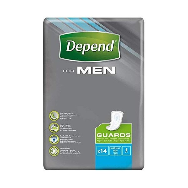 compter gardes pour hommes, une absorption maximale – incontinence – Lot de 14 Protège