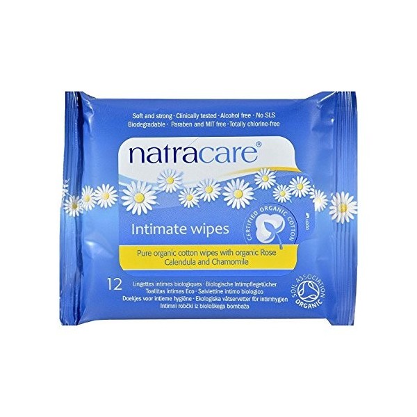 Natracare Lingettes Féminine Intimes Wipes x 12 Non Bio