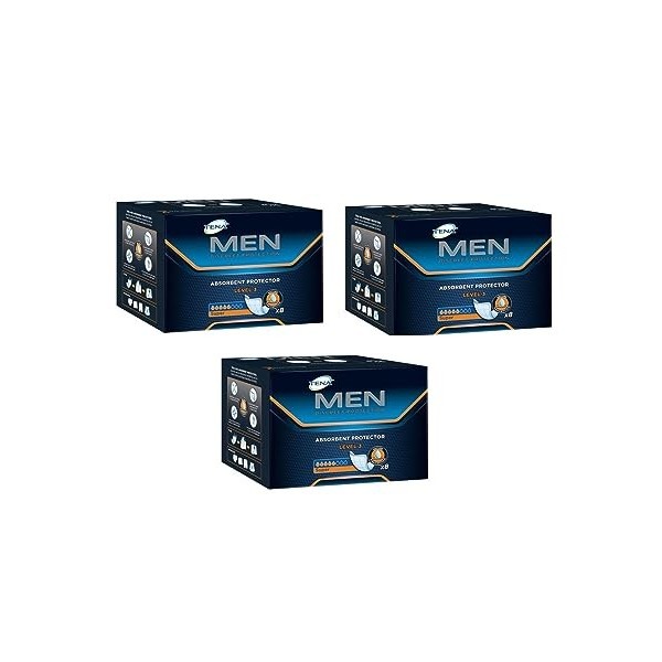 Tena hommes Coussinets absorbant Protection décran Niveau 3&nbsp;–&nbsp;8 pièces