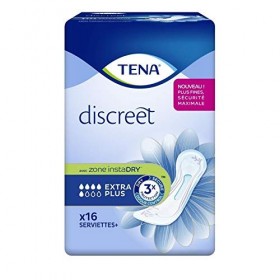 TENA - Discreet 16 Serviettes Extra Plus