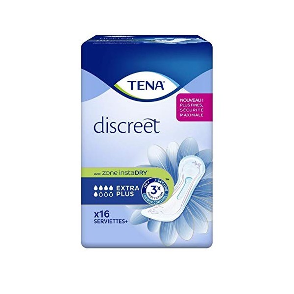 TENA - Discreet 16 Serviettes Extra Plus