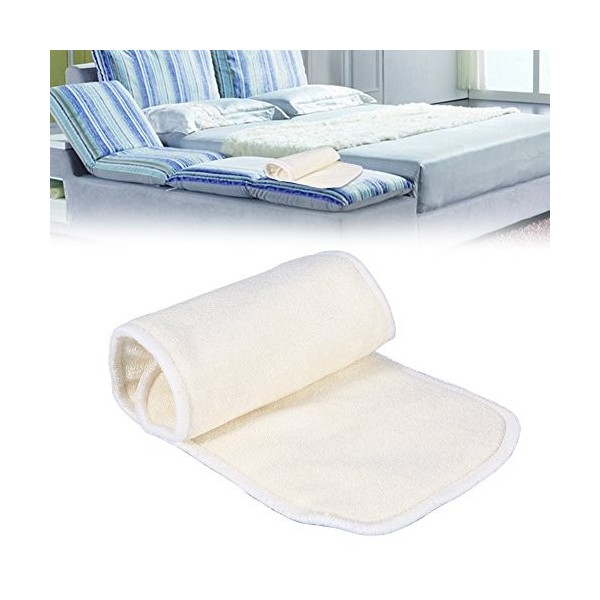 2pcs 4 Couches Adulte Incontinence Lavable Couche en Bambou Fiber Tissu Doublure Insert Pad