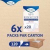 TENA Lights Sensitive Ultra - Mini - Serviettes dincontinence sans parfum - Pour les fuites urinaires légères et les peaux s