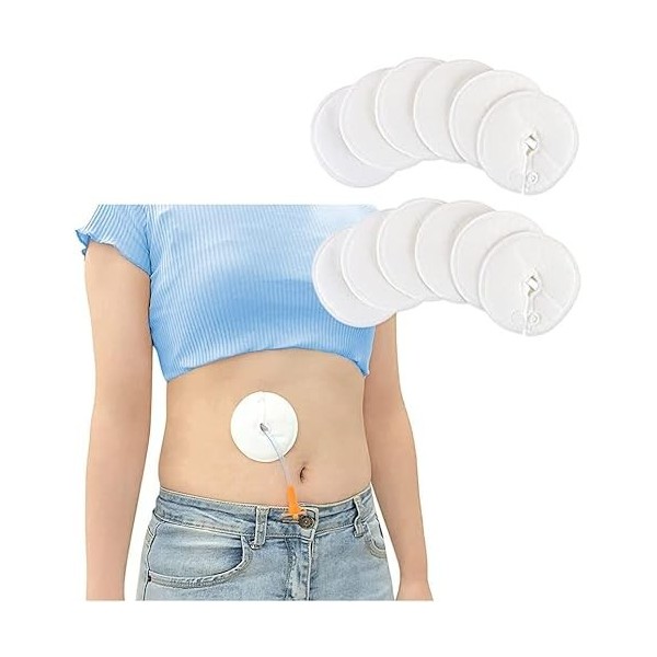 Coussinets de tube G Support de tube G J Couvre-cathéter Coussinet de bouton en coton biologique Support dalimentation Prote