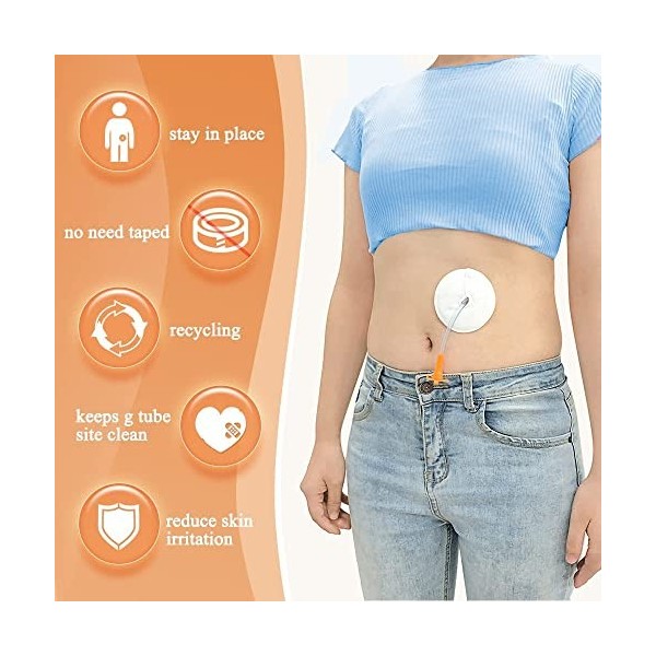 Coussinets de tube G Support de tube G J Couvre-cathéter Coussinet de bouton en coton biologique Support dalimentation Prote