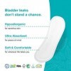 Veeda Lot de 20 serviettes dincontinence naturelles de qualité supérieure, pour protection contre les fuites urinaires, abso