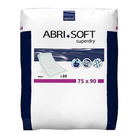 ABENA Abri-Soft Superdry Lot de 30 sous-tapis adhésifs avec ruban adhésif 75 x 90 cm 1800 ml
