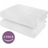 Lot de 2 protègematelas lavables avec plis pour lit simple | Le meilleur protègematelas Kylie pour incontinence et humidité d