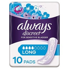 Always Discreet - Lot de 10 protections pour incontinence - Protection discrète et haute capacité dabsorption en cas de fuit