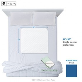 Platinum Care Padstm Lavable Grand lit réutilisables Standard Coussinets/hôpital Underpads, pour Une Utilisation avec Inconti