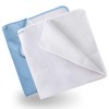 Lot de 2 alèses lavables et imperméables pour incontinence 86 x 92 cm pour protection et incontinence réutilisables Bleu et