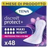TENA Discreet Maxi Night – Serviettes Incontinence Femme - Post-accouchement - Protections Absorbantes pour Fuites Urinaires 