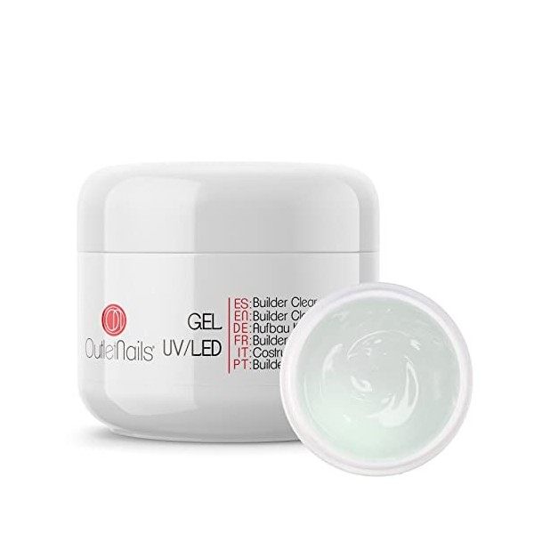 Gel Builder UV Clear 50 ml - Pour ongles en gel/UV/LED Construction Transparente - Outlet Nails