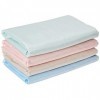 Lot de 4 alèses de lit lavables / réutilisables pour incontinence 24 x 36 - Bleu, vert, brun clair et rose - Idéal pour les e