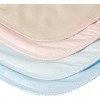 Lot de 4 alèses de lit lavables / réutilisables pour incontinence 24 x 36 - Bleu, vert, brun clair et rose - Idéal pour les e