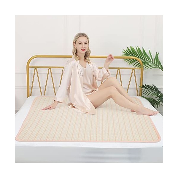 Protège matelas lit enfant lavable tapis de lit imperméable 86 x 91 cm  PIPI