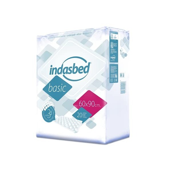 Indasbed Basic Lot de 20 films de protection pour lit, 60 x 90 cm