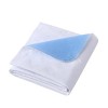 Aimtton Lot de 2 sous-matelas dincontinence lavable 70 x 90 cm en non-tissé absorbant imperméable et lavable Bleu et blanc