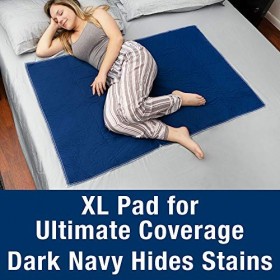 Inspire Lot de 2 alèses imperméables – Couleur foncée pour cacher les taches, extra large 86,4 x 137,2 cm – Matelassé, lavabl