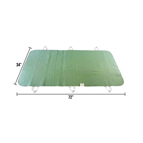 Coussin de positionnement avec poignées, protège-matelas pour incontinence avec sangles pour un transfert facile – Réutilisab